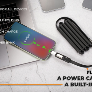 2-in-1 magnetic cable | Compatible with iPhone, and Android devices