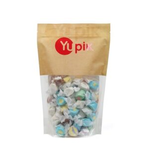 Yupik Fruit Flavored Taffy Candies 500g, Chewy & Colorful Classic Pulled Candy in 8 Flavours, Individually Wrapped, Ideal for Sharing & Gifting