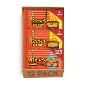 Reese's Big Cup Assorted Variety 12 Pack – Includes Caramel, Peanut Butter Cups & Stuffed with Pieces (Online Exclusive) – Great for Easter Gifting and Sharing
