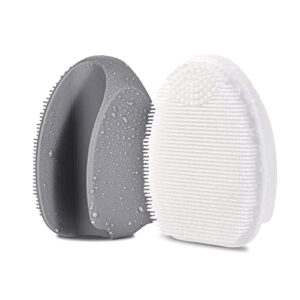 Silicone Face Scrubber,2 Pack Face Scrubber for Women Men, Manual Face Exfoliator Brushes Scrubber,Facial Cleansing Brush for Exfoliating Blackhead Removing Acne Pore Cleansing Massaging