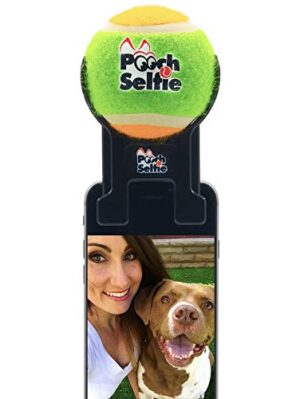 Cell Phone Dog Universal Selfie Stick, Dog Training, Tennis Ball for Dogs Photos, Pet Selfie Tool Get Your Pooches Attention (AS SEEN ON Shark Tank) - Green