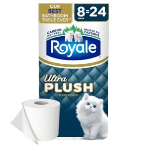 Royale Papier toilette ultra moelleux, 8 équivaut à 24 rouleaux, 198 papiers hygiéniques de bain par rouleau