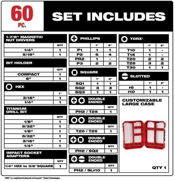 48-32-4097 for Milwaukee Tool 60 Pc. Shockwave Impact Duty Drill and Drive Bit Set - Image 2