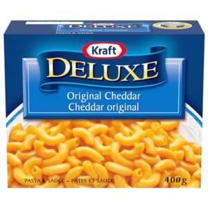 Kraft Deluxe Original Cheddar Macaroni & Cheese Dinner, 400g (Pack of 12)