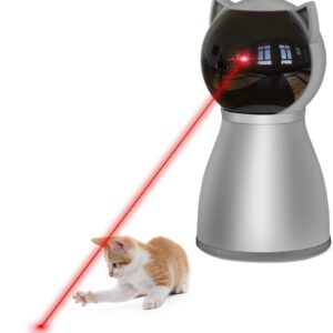YVE LIFE Laser Cat Toys for Indoor Cats,The 4th Generation Real Random Trajectory Motion Activated Rechargeable Automatic Cat Laser Toy,Interactive Cat Toys for Bored Indoor Cats/Kittens (Gray)