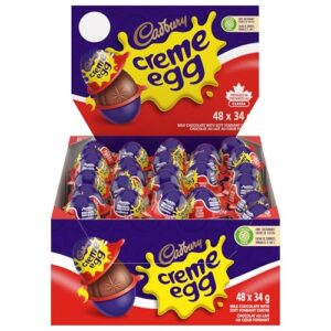 CADBURY CREME EGG, 34g x 48CT, 1.63kg, Easter Egg Hunt Treat, Chocolatey Easter Egg Candies