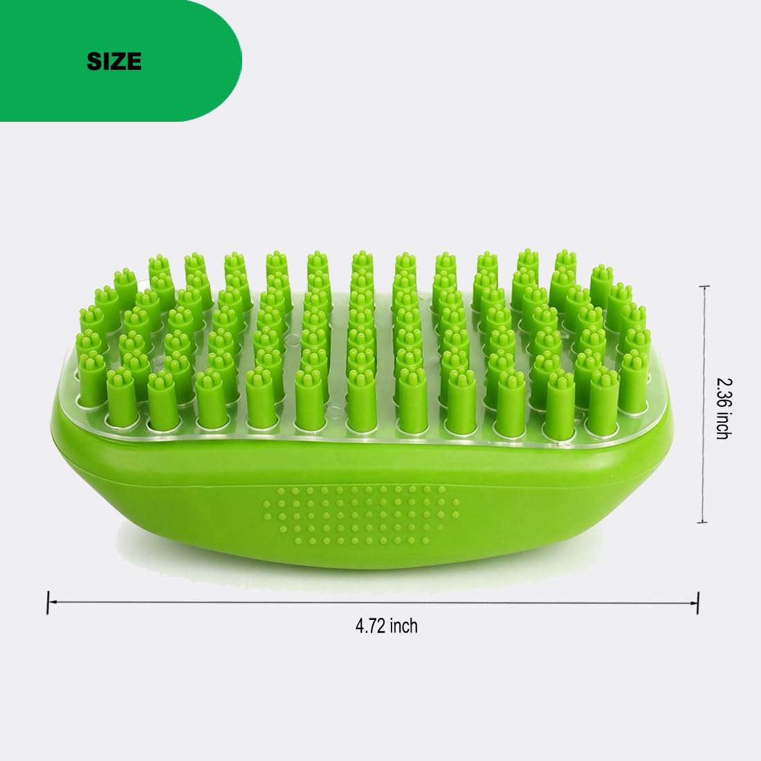 Rubber Curry Brush for Dog & Cat, Soft Curry Comb with Removable Screen, Pet Silicone Brush for Short & Long Hair, Use Wet as Bath Scrubber or Dry for Grooming - Image 3