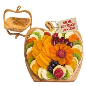 Dried Fruit Gift Basket for Valentines Day – Healthy Gourmet Snack Box - Holiday Food Tray - Variety Snacks - Birthday, Sympathy, Mom, Dad, Corporate Tray - Bonnie & Pop