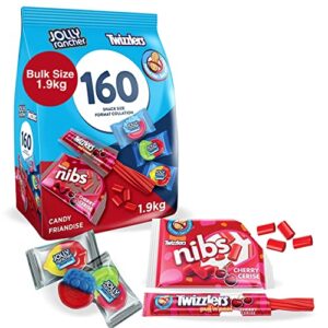 TWIZZLERS & JOLLY RANCHER Misfit Gummies Variety – 160 Count, 1.9 kg, Individually Wrapped Assorted Candy Mix for Valentine's Day, Gift bags and sharing