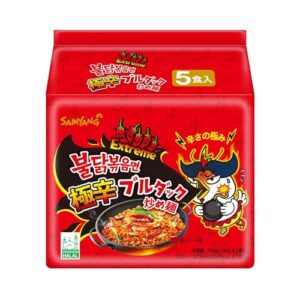 Samyang Hek Buldak Extra Spicy Roasted Chicken Ramen Nuclear Edition 5 PackHot Spicy Fire Noodle New spiciest