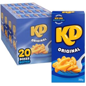 Kraft Dinner Original Macaroni and Cheese Dinner, 200 g, 20 ct Pack