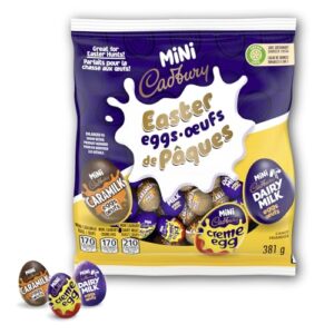 Cadbury, Assorted Mini Chocolate Easter Eggs Candy, Individually Wrapped, 381 g