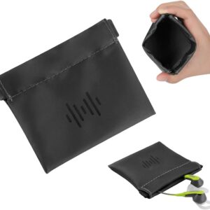 Geekria Sports Earbuds Pouch, Fitness Earbuds Protective Case, in-Ear Headphones Travel Bag Compatible with Anker SoundBuds Sport, EP-B13, Jabra Wave, Stealth (Black)