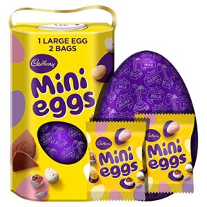 Cadbury Milk Chocolate Mini Eggs Easter Egg, Includes 1 Large Egg and 1 Chocolate Bar, 232 g (Pack of 1)
