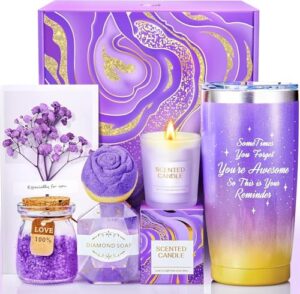Birthday Gifts for Women Mom, Valentines Day Gift for Her Wife Girlfriend Sister Bestie - Self Care Spa Gift Baskets for Women, Best Friends, Teacher, Employee Appreciation, Anniversary Gifts