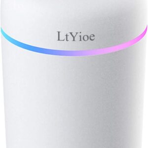 Colorful Cool Mini Humidifier, USB Personal Desktop Humidifier for Car, Office Room, Bedroom,etc. Auto Shut-Off, 2 Mist Modes, Super Quiet. (White)