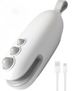 2 in 1 Mini Bag Sealer, 2025 New USB Rechargeable Chip Bag Sealer Heat Seal Tool, Portable Handheld Vacuum Food Sealer Bag Sealing Machine for Snacks and Vegetable Fresh Storage (White)