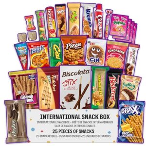Eastanbul International Snack Box, Foreign Snack Box, From Around The World International, Sweet, Savory, Chewy, Crunchy, Gift for Christmas (Midi)