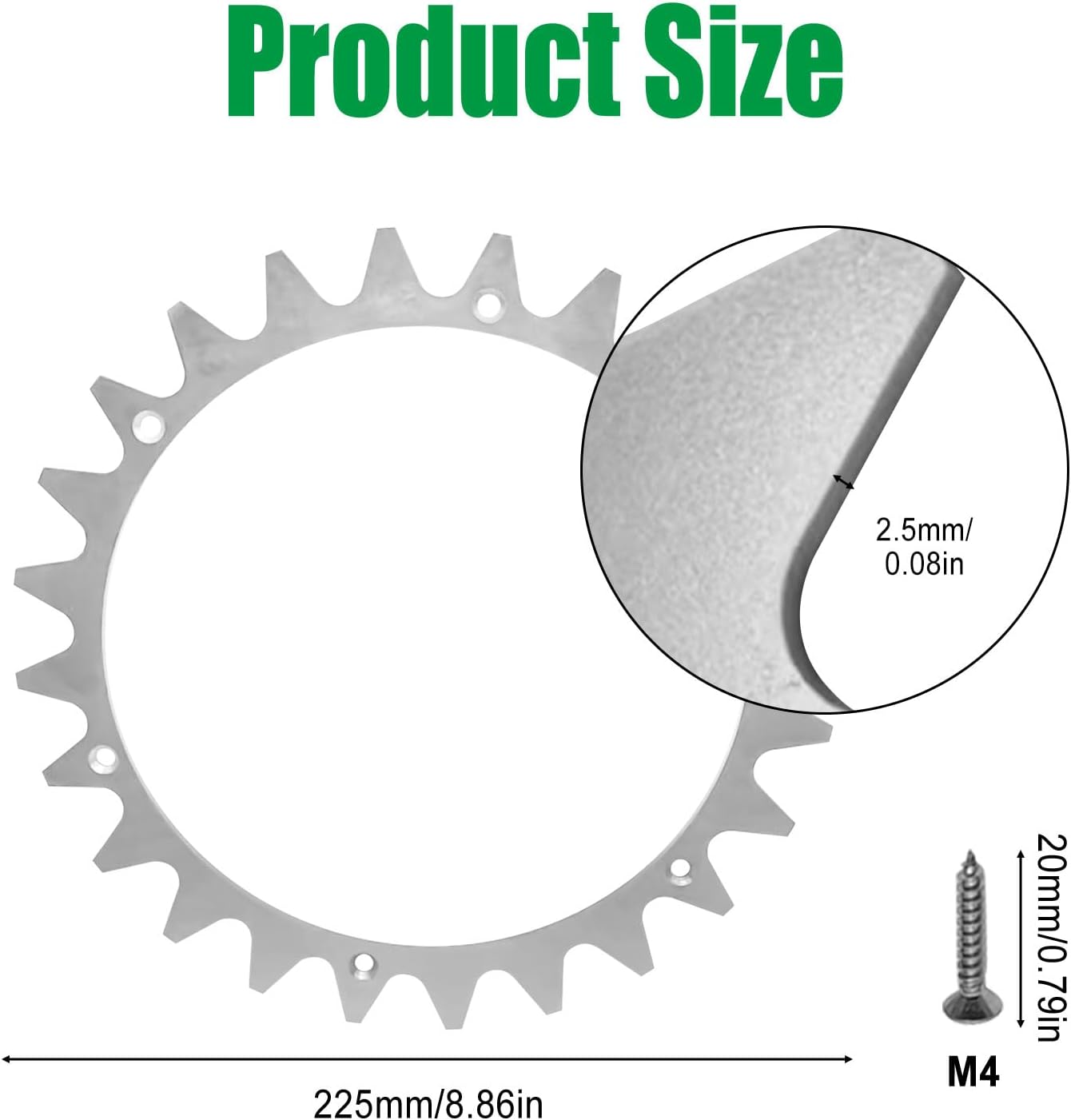 2 Pcs Stainless Steel Robotic Lawnmower Spikes with Screws for Traction Enhancer for Worx Landroid L Model Robotic Lawnmowers Robotic Lawnmowers Wheel Spikes for Accessory Off-Wheel Wheels - Image 2