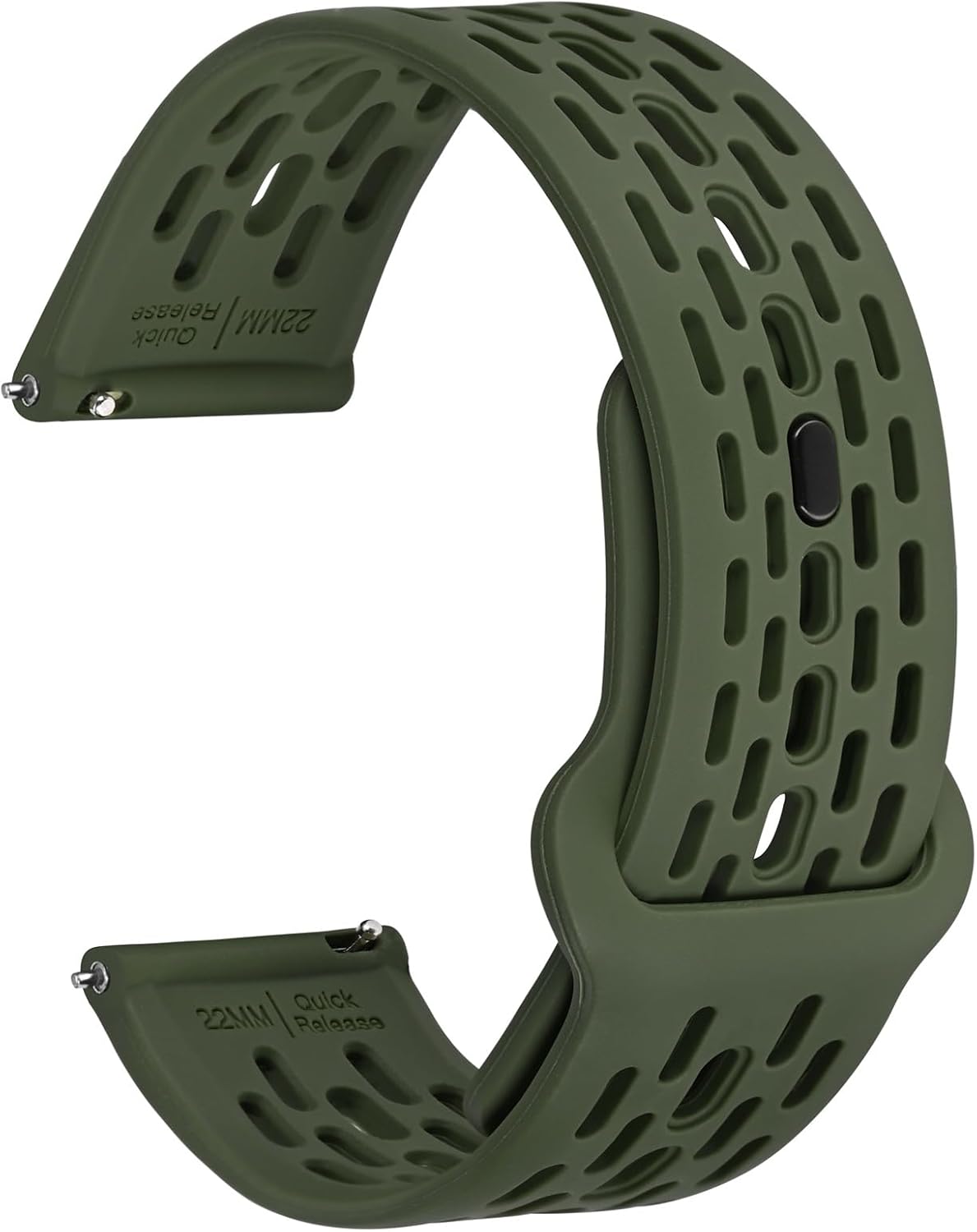 WOCCI Breathable Hollow Silicone Watch Bands, Comfortable Straps for Men and Women, Quick Release, 18mm 19mm 20mm 21mm 22mm