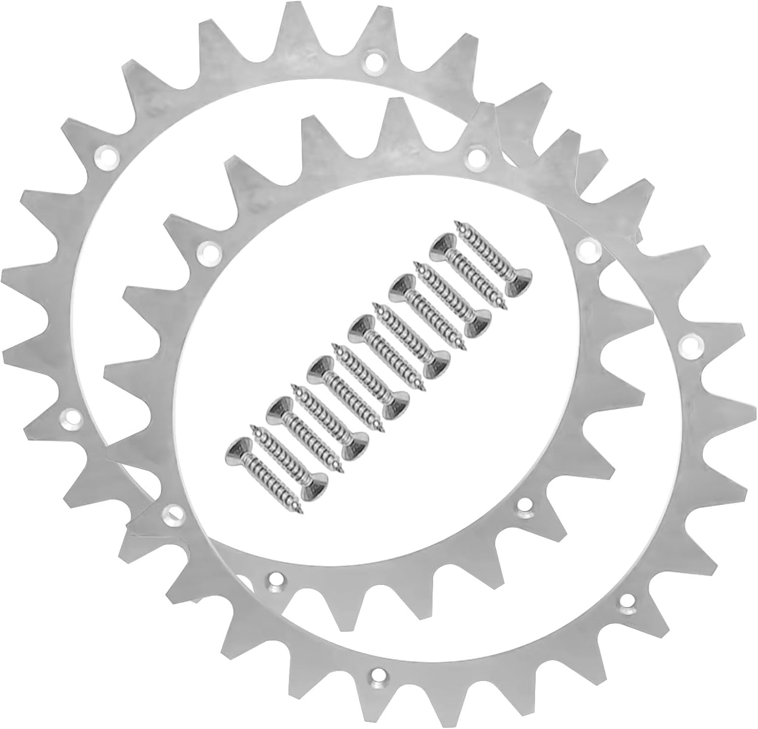 2 Pcs Stainless Steel Robotic Lawnmower Spikes with Screws for Traction Enhancer for Worx Landroid L Model Robotic Lawnmowers Robotic Lawnmowers Wheel Spikes for Accessory Off-Wheel Wheels