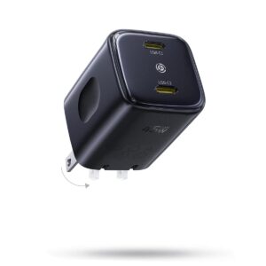 Baseus 45W USB C Charger, Dual Port PPS Fast Charging Block for iPhone 17/16/15 Series, iPad, Galaxy S25 Ultra and More Series