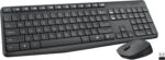 Logitech MK235 Wireless Keyboard and Mouse Combo for Windows, 2.4 GHz Wireless Unifying USB Receiver, 15 FN Keys, Long Battery Life, Compatible with PC, Laptop