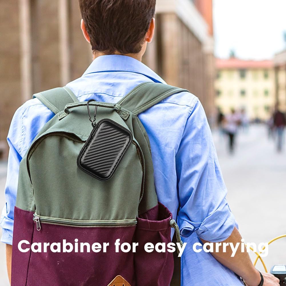 Earbud Case, RISETECH Earphone Carrying Case Holder Storage Mini Bag Headphone Small Pouch Cell Phone Accessories Organizer for EarPods Airpods Beats Flex Bose Wired Earbuds USB Cable Wall Charger - Image 7