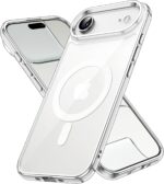 JETech Magnetic Case for iPhone Air Compatible with MagSafe, Shockproof Phone Bumper Cover, Anti-Scratch Clear Back, 6.5-Inch Display (Clear)