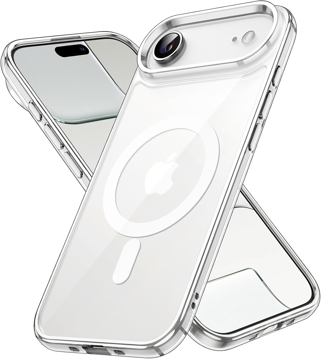 JETech Magnetic Case for iPhone Air Compatible with MagSafe, Shockproof Phone Bumper Cover, Anti-Scratch Clear Back, 6.5-Inch Display (Clear)