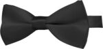 KOOLMOX Dog Bow Tie Black, Adjustable Bow Tie Dog Collar for Small Puppy Dogs Cats Pets Wedding Birthday Graduation Holiday Homecoming Costumes,1 Piece Black