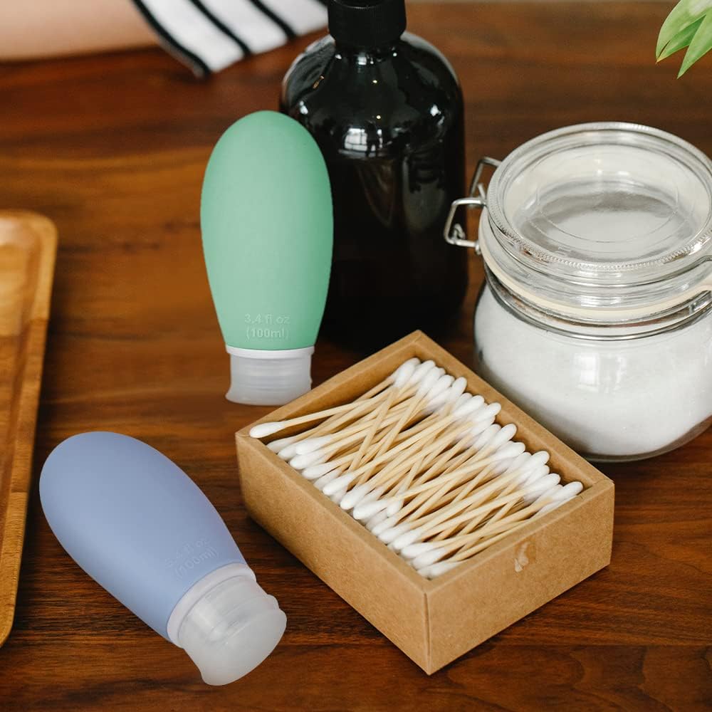 100ml Silicone Travel Bottle, Opret 4 Pack Leak Proof Refillable Squeezable Containers with Lable 3.4oz for Liquid Shampoos, Soap and Toiletries, BPA Free and TSA Approved - Image 7