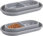 Double Pet Bowl with Ant-Repellent, Spill-Proof, Easy Clean Feeders