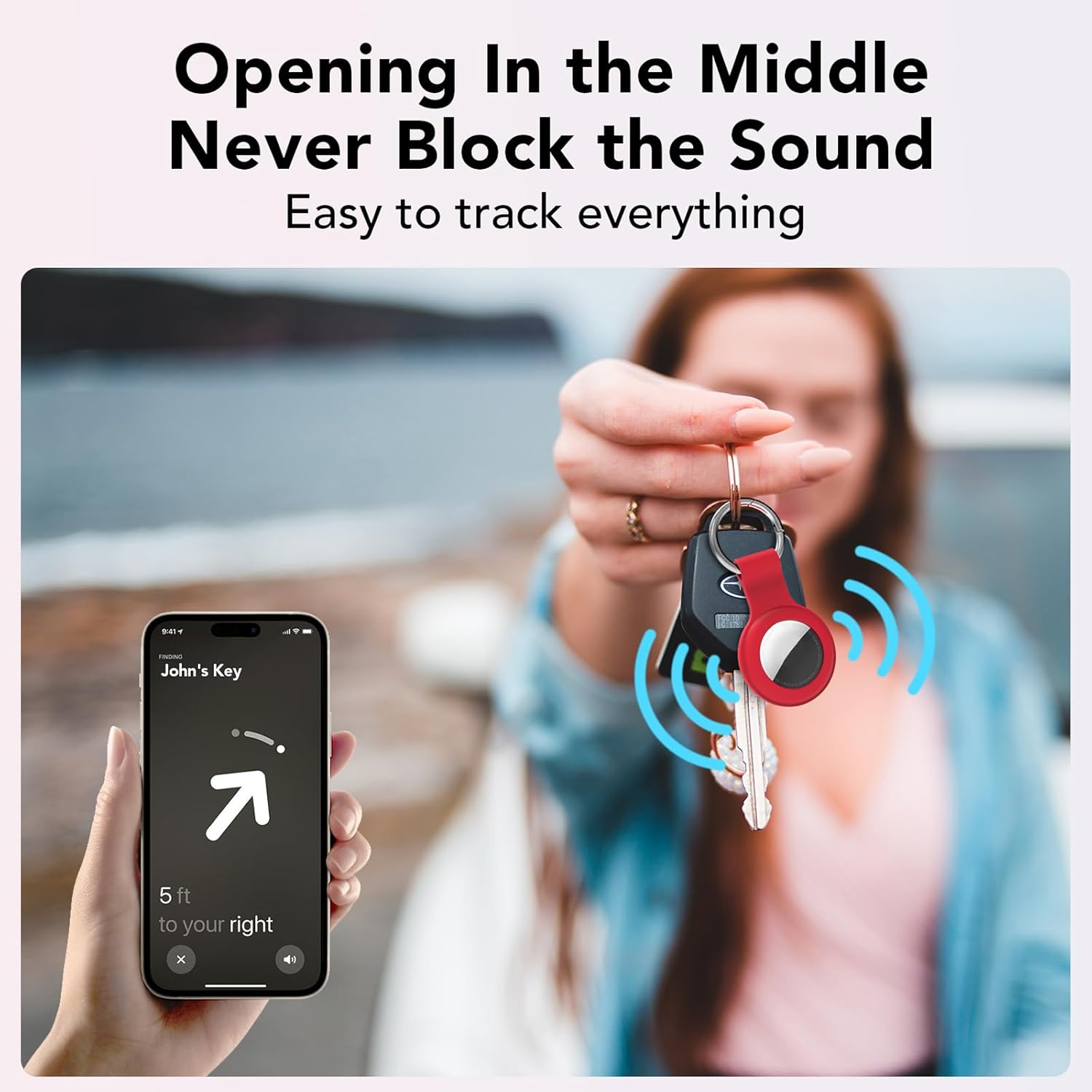 Compatible with AirTag Holder Case Keychain 4 Pack,for AirTag 2nd & 1st Generation Key Chain Ring Case Cover for Air Tag Holder GPS Tracker Air Tag 2nd gen Finders Air Tagholder for Kids,Bags,Luggages - Image 5