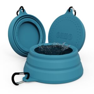 OHMO Spill Proof Collapsible Dog Bowl 700ml for Cars, No Water Splash Anti Tip Over Portable Bowls for Dog Travel, Pet Essentials for Road Trips, Cat Travel Accessories
