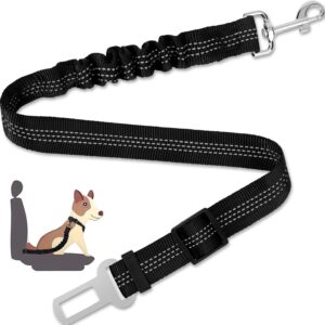 Dog Seat Belt for Car, Adjustable Dog Seatbelts for Vehicle, Nylon Pet Safety Seat Belts for Travel