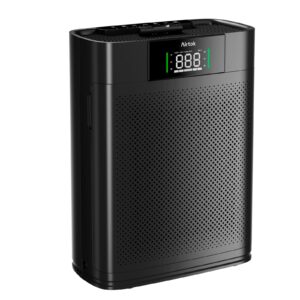 Air Purifiers Large Room Up to 1300 Ft², with Air Quality Monitor PM2.5, HEPA Sleep Mode, Aromatherapy for Allergies, Pet Hair, Pollen in Bedroom, AP2301, Black