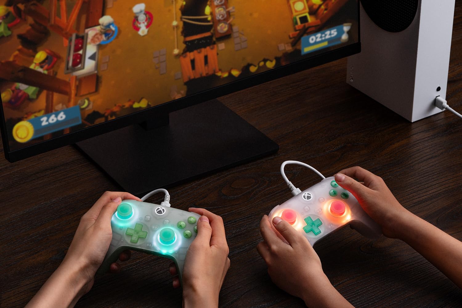 8BitDo Ultimate Mini Wired Controller for Xbox with RGB Lighting Fire Ring, Hall Effect Joysticks and Triggers, for Xbox Series X|S, Xbox One, Windows 10/11 - Officially Licensed (Translucent White) - Image 7