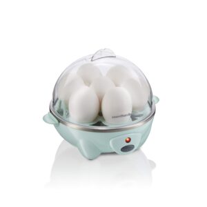 Hamilton Beach 3-in-1 Egg Cooker, Hard-Boiled, Poached, Omelets, 7 Egg Capacity, Teal, 25504G