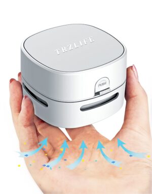 TRZLIFE Rechargeable Desk Vacuum - Mini Table Dust & Crumb Cleaner
