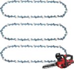 12 inch Chainsaw Chain Replacement for Craftsman V20 Chainsaw CMCCS620B,CMCCS620M1,CMZCSC12 Chain Saw Blade 45 Drive Links 0.043" Gauge 3/8" LP Pitch (3 Pack)