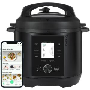 CHEF iQ Smart Pressure Cooker with WiFi and Built-in Scale - Easy-to-Use 10-in-1 Multicooker with 500+ Guided Recipes - Rice Cooker, Slow Cooker, Instant Meals for Foodies - 6 Quart - Family Size
