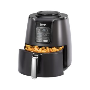 NINJA AF101C, Air Fryer, 3.8L Less Oil Electric Air Frying, Equipped with Crisper Plate + Multi-Layer Rack + Non Stick Basket, Programmable Control Panel, Black, 1550W, (US Version)