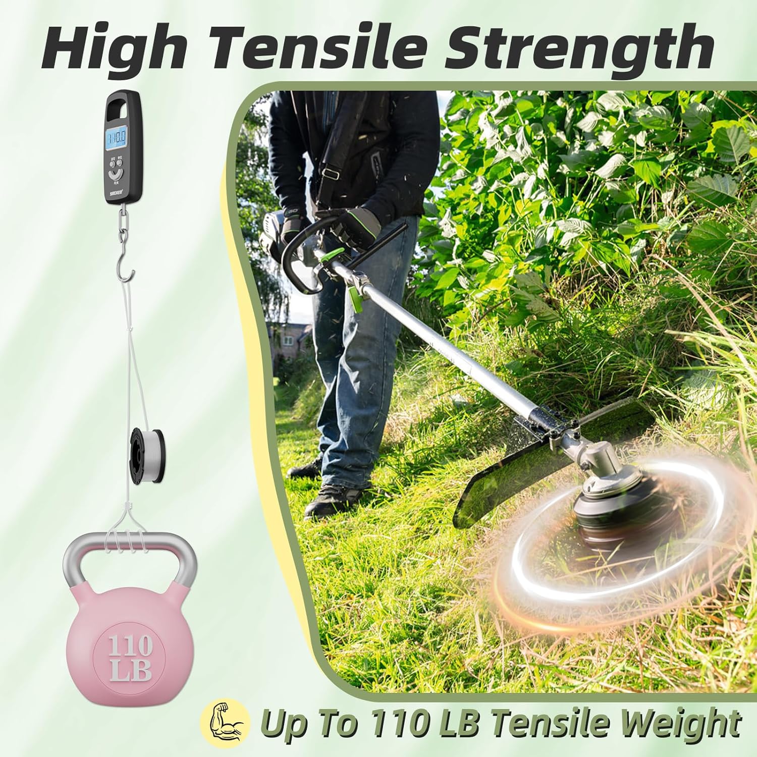 7 Pcs AF-100 Weed Eater Strings Compatible with Black and Decker Weed Eater, 0.065’’ AFS Automatic Feed Replacement Spool, 6 Pcs Spools(180ft Total), 1 Pcs RC-100-P Trimmer Cap and Spring - Image 5