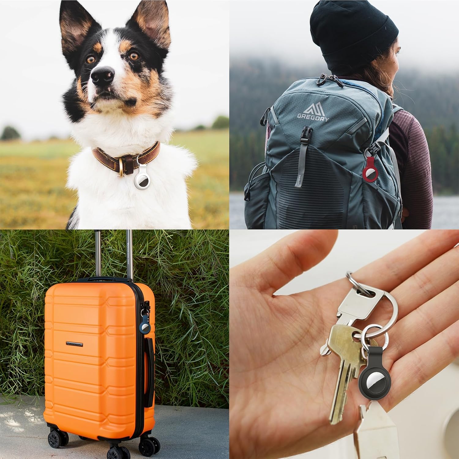 Compatible with AirTag Holder Case Keychain 4 Pack,for AirTag 2nd & 1st Generation Key Chain Ring Case Cover for Air Tag Holder GPS Tracker Air Tag 2nd gen Finders Air Tagholder for Kids,Bags,Luggages - Image 7