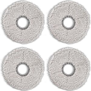 (4 Pack) Mop Pads for ECOVACS DEEBOT T30 Pro Max/ T30 Pro Omni/ T30S/ T30S Combo/ T30C Omni/ X5 Pro Omni/ X2 Omni X2 Pro T20 Omni X1 Omni X1 PRO Omni X1 PLUS T10 Omni T10 Turbo Yeedi M12 Pro+ X1 Turbo