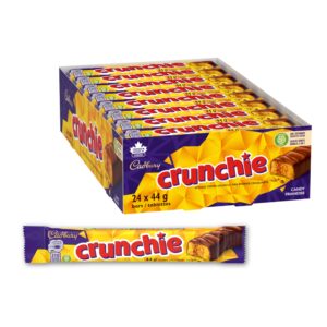 Cadbury Crunchie Full Size Chocolatey Candy Bars, Individually Wrapped, 44g (Pack of 24 Candy Chocolate Bars)