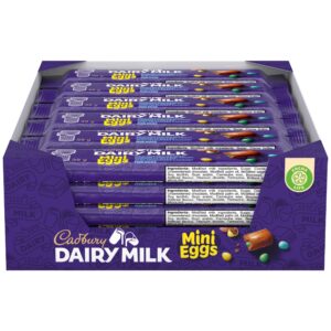 CADBURY DAIRY MILK, Mini Eggs Chocolate Bars, Milk Chocolate with CADBURY Mini Eggs Candy, 24 x 38 g Chocolate Bars, 912g, Made in United States