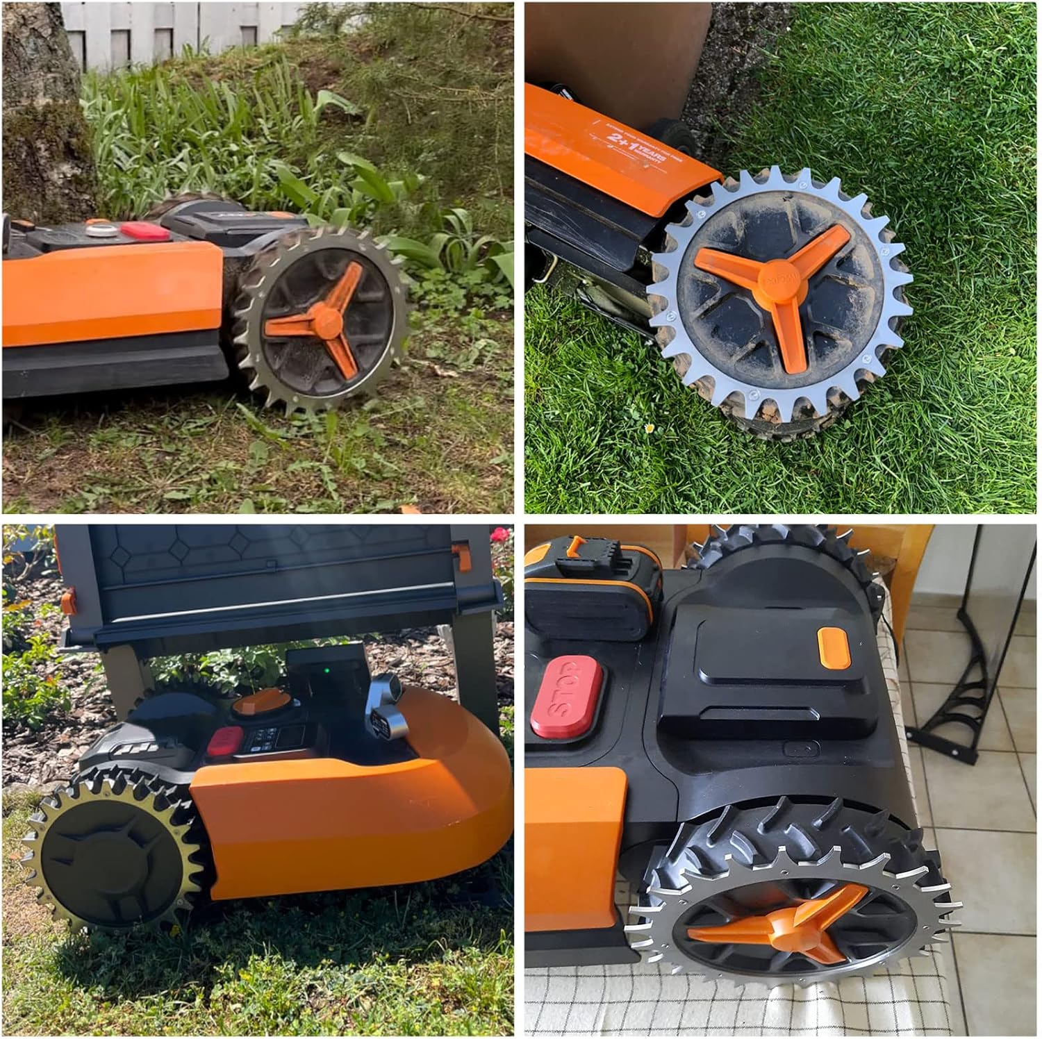 2 Pcs Stainless Steel Robotic Lawnmower Spikes with Screws for Traction Enhancer for Worx Landroid L Model Robotic Lawnmowers Robotic Lawnmowers Wheel Spikes for Accessory Off-Wheel Wheels - Image 6