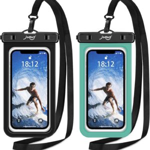 2 Pack Waterproof Phone Pouch Dry Bag with Lanyard - Universal IPX8 Waterproof Phone Case Compatible for Phone 17/16/15/14/13/12/11 XS Pro MAX X S24 S23 Ultra, All 4-7.2" Phone